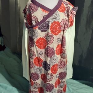 NWOT Tea Pink w/ Purple & Red Flowers Dress